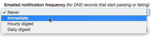 Email Notification Frequency
